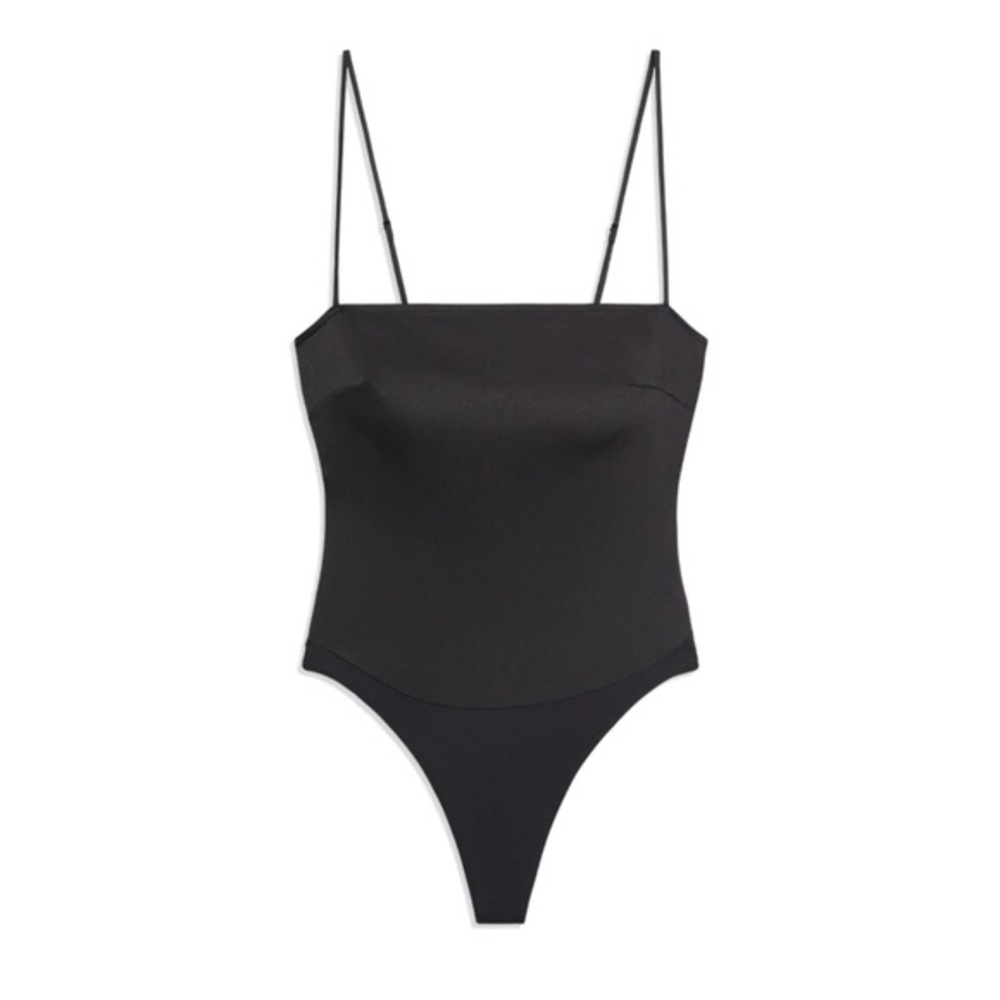 Danielle Bernstein by:WeWoreWhat Black silky body suit